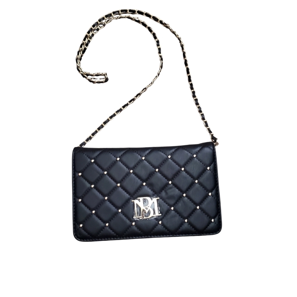 Badgley Mischka Black Quilted Crossbody Bag